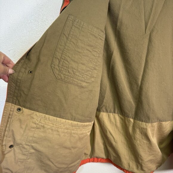 Polo Ralph Lauren Full Zip Oiled Cloth Orange Hooded Sport Jacket Medium Utility - Picture 4 of 16